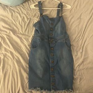 Jean overall dress